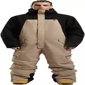 GSOU 스노우 남성 스키복 스노보드 수트 원피스 방수 스키 재킷 바지 점프수트 방풍 단열 겨울 스포츠