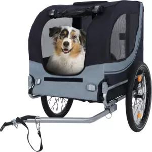여행 자전거 야외 모험을 위한 대형 반려견 트레일러 올터레인 반려동물 캐리어 화물 내구성 있는 스틸