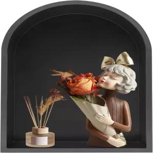 Beuioslyr 스테인리스 스틸 돔 샤워 틈새 13.11인치 *3.94인치 *19.09인치 타일 필요 없음 오목 선반