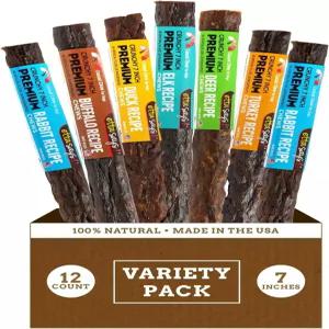 에타가 말합니다! 프리미엄 크런치 개 츄 7인치 버라이어티 팩 곡물이 없는 간식 치아에 좋고 소화하기