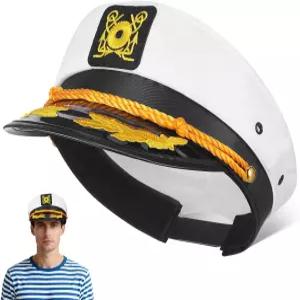 크리스마스 파티 코스프레 의상 액세서리를 위한 갤파다 보트 캡틴 모자 조절 가능한 네이비 캡 요트