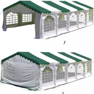 델타 32피트 16인치 예산 PVC 파티 텐트 야외 이벤트 캐노피 웨딩 뒷마당 정원 쉼터 가제보 방수 탑