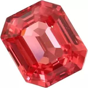 9 Ct 내추럴 실론 파드파라드샤 사파이어 에메랄드 컷 보석 제작 및 반지 인증 루즈