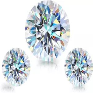 0.110 캐럿 루즈 모이사나이트 D 화이트 무색 VVS1 클리어런스 라운드 컷 12 사이즈 실험실 다이아몬드