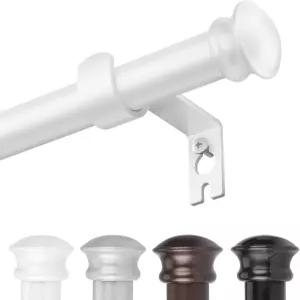 창문용 코크라타 화이트 커튼봉 30~60인치 브래킷 침실 방 칸막이 거실 주방 욕실용 장식용 5인치/8인치