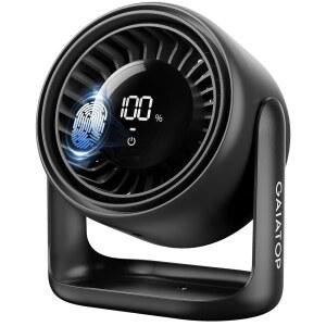 터치 컨트롤이 가능한 가이탑 블랙 침실 5단 사무실 디스플레이가 초조용한 배터리 충전식 있는 LED 기숙사 틸트 오피스 7인치 USB 데스크 90 4000MAH 선풍기