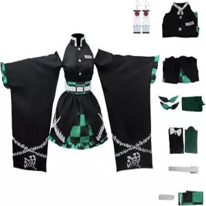 쥬에쥬지 새로운 여성 코스프레 의상 기모노 드레스 할로윈 오프 어깨 치마