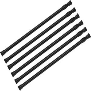 주방 욕실 창문 가정용 스프링 텐션 커튼봉 2848인치 조절식 팽창식 압력 블랙 커튼 로드 6개