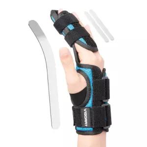 트리거 핑거 부러진 너클 를 위한 VIROGFIT 2 스플린트 검지 중지 약지 남녀 공용 사이즈 오른손 M용 더블