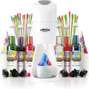 미국산 하와이안 빙수 S900A 가정용 전문 플러피 스 스노우 콘 기계 플레이버 시럽이 포함된 파티 키트