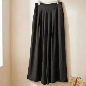 여성 메리루 레이온 린넨 혼합 스트레이트 바지