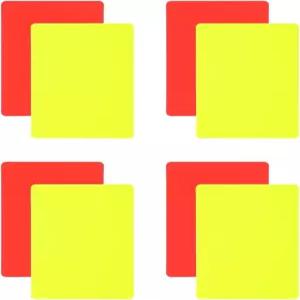 시청시다이 축구 심판 카드 빨간색과 노란색 4팩 배구 럭비 야구 경기 경고 키트