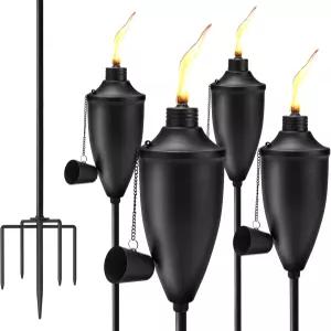 XINWXSS 홈 가든 토치 세트 4개 대용량 22온스 야외 금속 데코 업그레이드된 시트로넬라 61개 파티 파티오