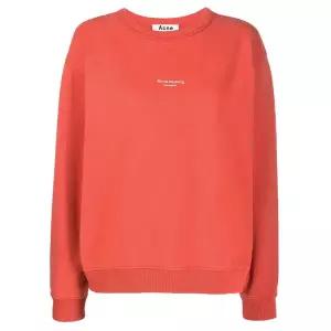 [아크네스튜디오] 12주년 리버스 로고 맨투맨 파피레드 AI0045 BCB