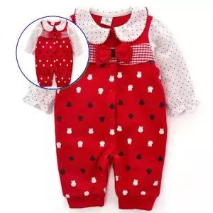 쌍문상회 귀여운 아동우주복 레드래빗 롬퍼 등원룩 나들이룩 유아복