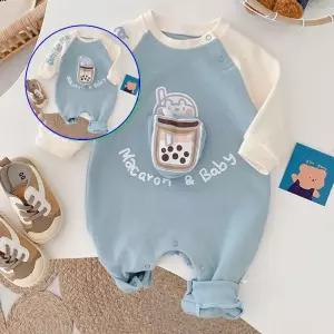 쌍문상회 깜찍우주복 산뜻한 민트마카롱 긴팔 어린이집 등원룩