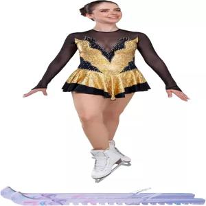 SG.MODA 피겨 스케이팅 드레스/스케이트 가드/이탈리아 패브릭 번들 유럽 스타일로 제작됨 A14 /