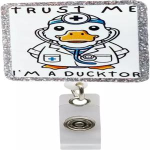 저를 믿어주세요 저는 덕터 웃긴 간호사 배지 릴 의사 신분증 소지자 사무실 직원 선물 귀여운