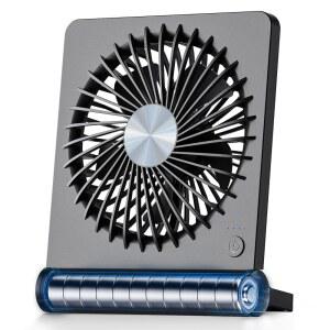 쿠니 휴대용 책상 선풍기 3단 배터리 20시간 검은색 개인 접이식 부는 오피스 충전식 소형 데스크톱용 강풍이 220 USB 초조용한 작동