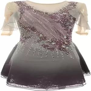 여자들을 위한 피겨 스케이팅 드레스 스파클 라인스톤 스 공연 및 경기를