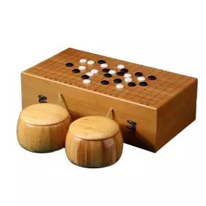 바둑판 바둑알 세트 휴대용 원목 보드 테이블