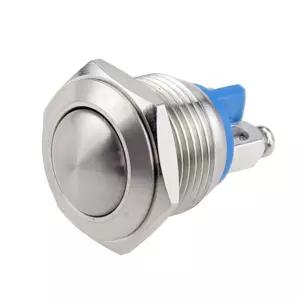 ZOYSEAY 5팩 16mm 순간 푸시 버튼 스위치 36V DC 방수 마린 미리 연결된 소켓 플러그 경적 엔진 시동