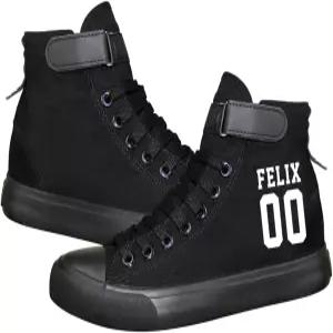 KPOP Skz 머천트 슈즈 운동화 펠릭스 리 노우 창빈 한 엔 현진 승민 힙합 하이탑 캔버스