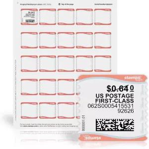 넷스탬프 인쇄 가능 우표Stamps.com 구독 필요 가정에서 맞춤형 USPS 우표 잉크젯 및 프린터와 호환 선불