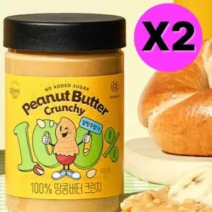 복음자리 땅콩버터 크런치 피넛버터 잼 토핑 280g X 2