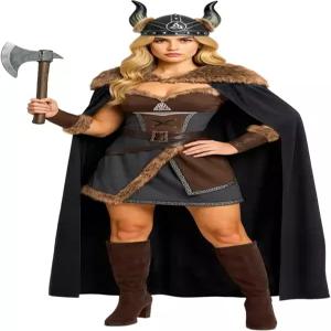 모프 전사 바이킹 의상 여성 바바리안 성인 할로윈 여성용