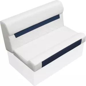 와이즈 DLX1001904 DLX 시리즈 37인치 폰툰 벤치 시트 쿠션 세트 화이트 /마리너 블루