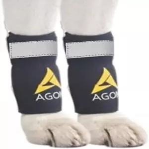 금속 끈과 반사 랩이 있는 AGON 개 앞다리 브레이스 쌍과 개를 위한 발 압축 치유를 보호하고 부상 및 를