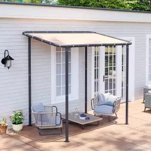 Aoxun 8x5 방수 및 자외선 차단 기능이 있는 가제보 야외 퍼골라 뒷마당 데크 파티오 또는 가든 카키를