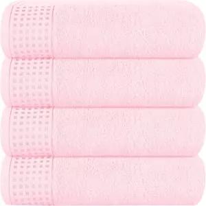 글램버그 울트라 소프트 4팩 오버사이즈 목욕 타월 세트 27x54인치 100 면 고흡수성 컴팩트 퀵드라이 및