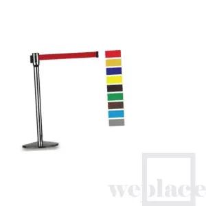 위플레이스 벨트 스텐레스 차단봉 4M-5cm 노랑색 벽걸이차단봉 벨트형차단봉