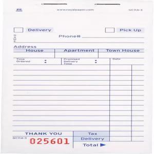 로얄 화이트 배송 양식 종이 14줄로 예약된 무탄소 3부 50권의 책 케이스