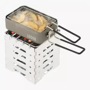 로고스 캠핑 반합 미니 튀김기 바스켓 채망 뜰채 스텐