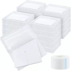 팀글 100개 4인치 x 분할 거즈 패드 6겹 배수 스펀지 비직조 슬릿 붕대 관리 튜브 용품 테이프 포함