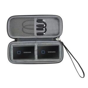 삼성 호환 T7 터치용 하드 EVA 여행용 캐리 케이스 외장 솔리드 스테이트 드라이브  제품 2 개 수납