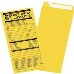 zmycpack 500개의 애프터 아워용 셀프 접착 키 드롭 봉투 오토샵 수리 서비스 박스 하룻밤 사이에 자동차