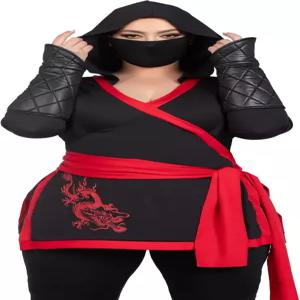 레그 애비뉴 여성용 플러스 사이즈 4피스 닌자 암살자 코스튬