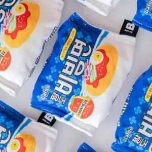 바잇미X팔도 강아지 삑삑이 장난감 바스락 노즈워크 라면 팔도 비빔면 1개