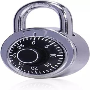 DAERDUO 1팩 50mm 2 블랙 다이얼 조합 자물쇠 경화 스틸 섀클 체육관 사물함용 키리스 학교 사무실 공구함