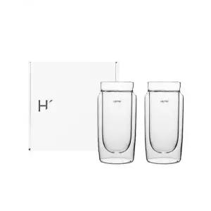 헤리터 홈카페 유리컵 준 글라스 415ml 2P 결혼 선물 세트