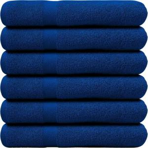 ARC 홈 목욕 타월 세트 6개 u2013 미디엄 사이즈 24x48 인치 100 면 테리 부드럽고 빠르게 건조되며