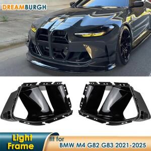 BMW 호환 M3 M4 G82 G83 -2025 에어 벤트 용 자동차 앞 범퍼 안개등 프레임 커버