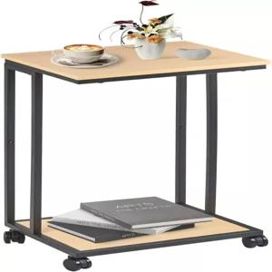 소파용 퓨즈홈 C자형 엔드 테이블 아래 슬라이드 작은 TV 트레이 바퀴가 달린 C 거실용 노트북 책상 침실