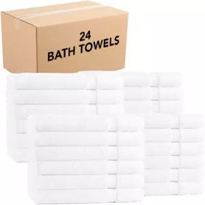 아크라이트 애드미럴 스파 목욕 타월 벌크 24개 케이스 가벼운 흡수성 욕실 퀵 드라이 코튼 가정 리조트