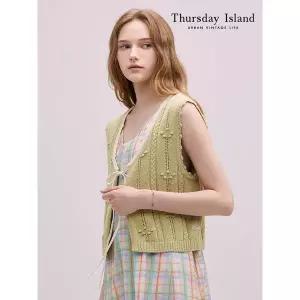 [하프클럽/써스데이아일랜드]팝콘 스트링 베스트(T244MVT236W)