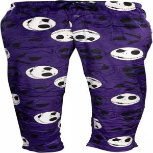 퍼플 성인 라운지 팬츠 슬립웨어에 크리스마스 잭 스켈링턴 해골이 등장하기 전의 악몽